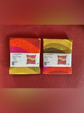 IKEA MYGGBLOMSTER Cushion Cover in Yellow, Pink, Orange, Brown, Cream - Set of 2